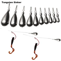 release casting additional weight hot 360 degree rotatable fishing tungsten fall line sinkers hook connector sinker