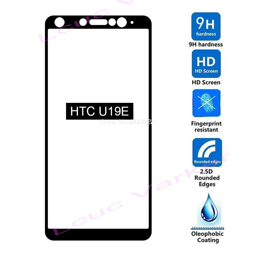 Закаленное стекло с полным покрытием LUCU 3D 9H для HTC U19e полная защита экрана клеем
