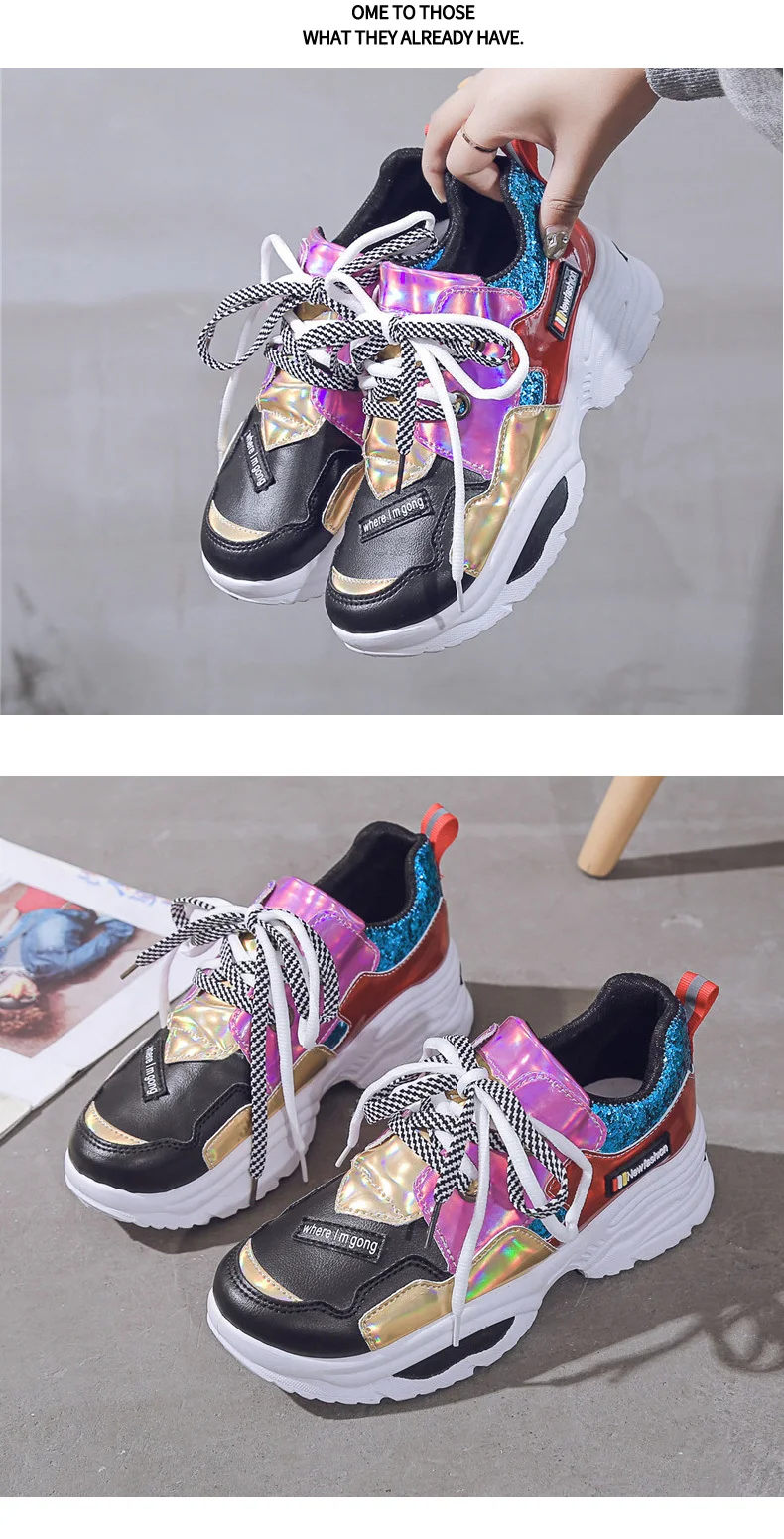 Sooneeya/женские кроссовки; обувь на плоской подошве; Zapatillas Deportivas Mujer; женская обувь на толстой мягкой подошве; обувь для бега, увеличивающая рост; Цвет Черный; zapatos mujer