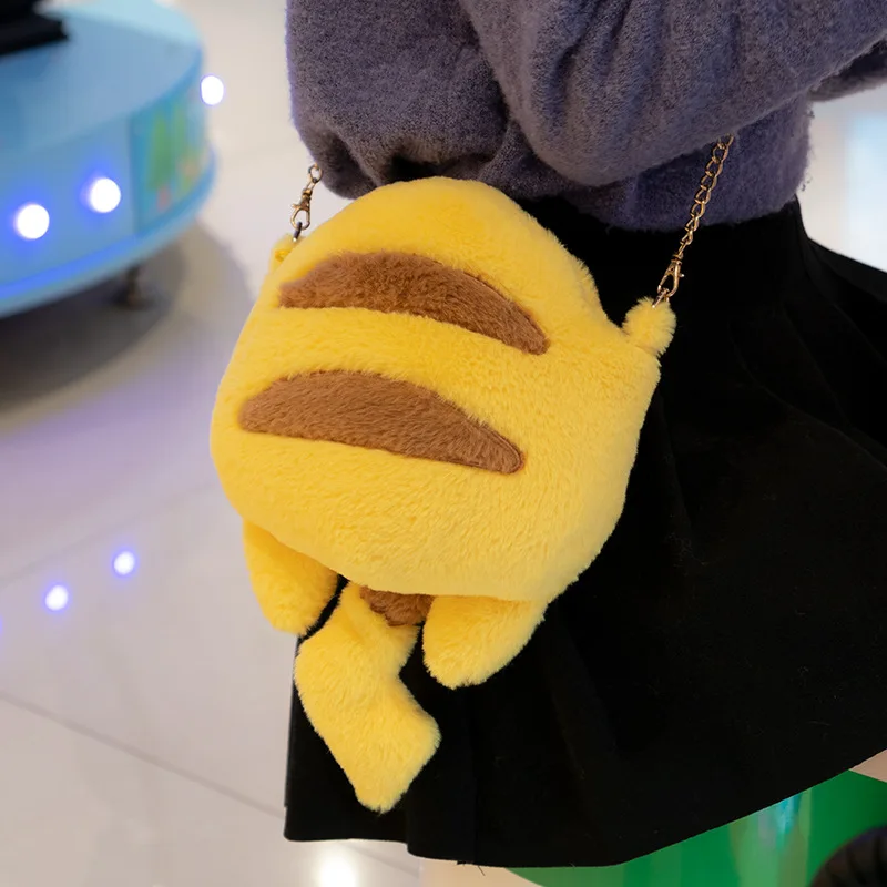 

Pokemon Pikachu plush mini doll bag shoulder messenger bag cartoon cute girl mobile phone change soft cute girl bag