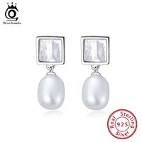 orsa jewels cultured freshwater pearl stud earrings 2021 trendy for ladies real 925 sterling silver party jewelry gift gpe04