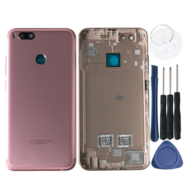 M& Sen для Xiaomi mi 5X mi 5X M5X A1 задняя крышка для батареи чехол+ боковые кнопки+ стеклянная линза для Xiaomi mi A1 задней двери
