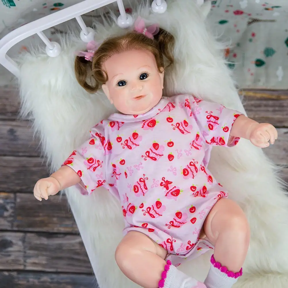 

55CM Silicone Born Baby Doll Lifelike Detailed Hand Soft Painting Collectible Doll Real L4D5