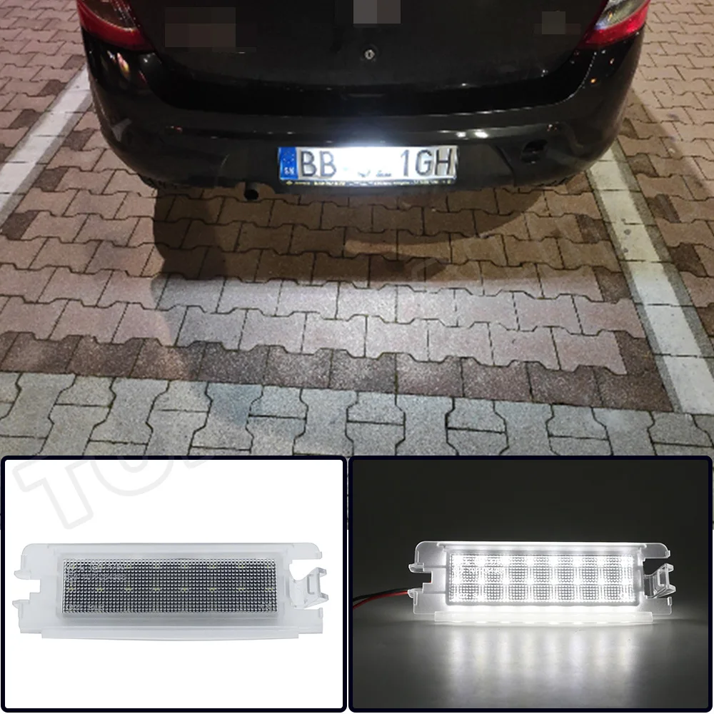 

For 2001-2004 Renault Clio II Facelift 2008-2012 Dacia Sandero I 2004-2012 Logan I Car Lamp 6000K LED License Number Plate Light