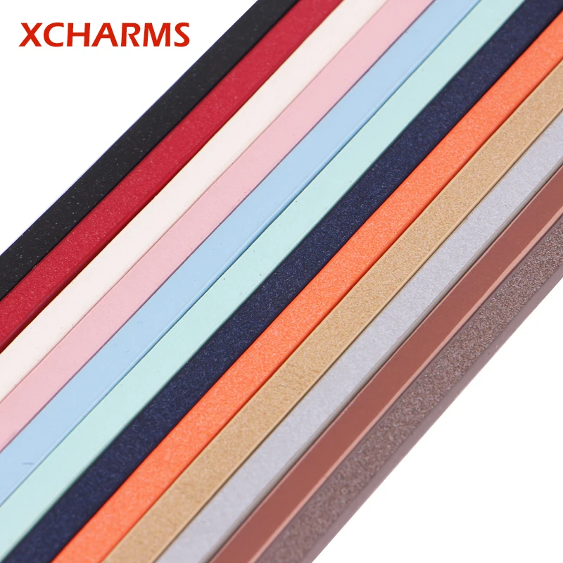 XCHARMS/5 мм плоский шнур из искусственной кожи/матовая лицевая веревка/ювелирные