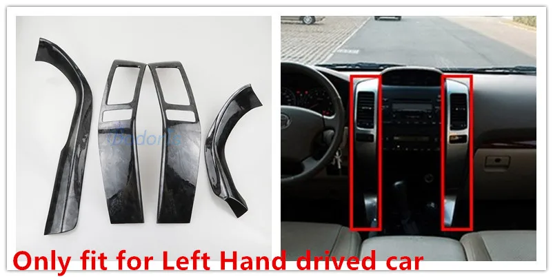 

Для Toyota Land Cruiser 120 Prado FJ120 2003-2009 внутренняя черная деревянная дверь подлокотник стеклянный подъемник вентиляционная лампа формовочные Планки