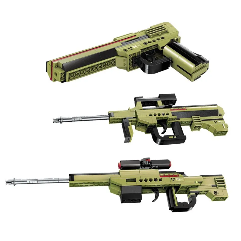 Строительные блоки Hipac 202 шт. Desert Eagle AUG Rifle AWM подарки для мальчиков игрушки детей