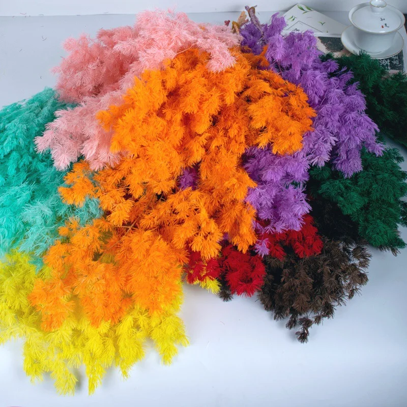

New Natural Hot High Quality Fluffy Flower Penglai Song Decor GardenWedding Car Estambres Party Garden Home Staging Decorations