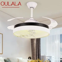 oulala ceiling fan light invisible lamp with remote control modern simple led for home living room