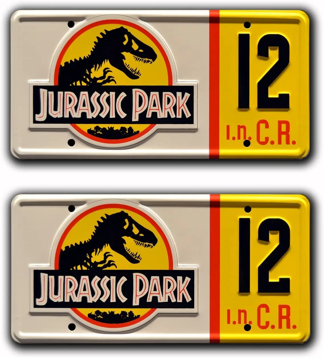 

Celebrity Machines Jurassic Park | # 12 | Metal License Plates