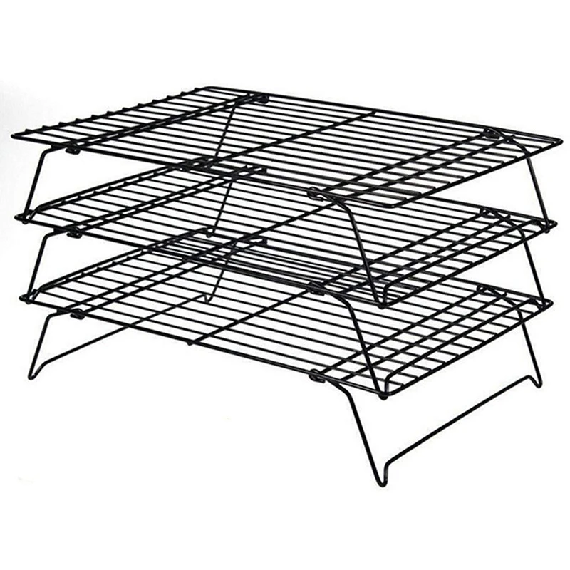 3 уровневая Штабелируемая охлаждающая стойка антипригарная крестообразная