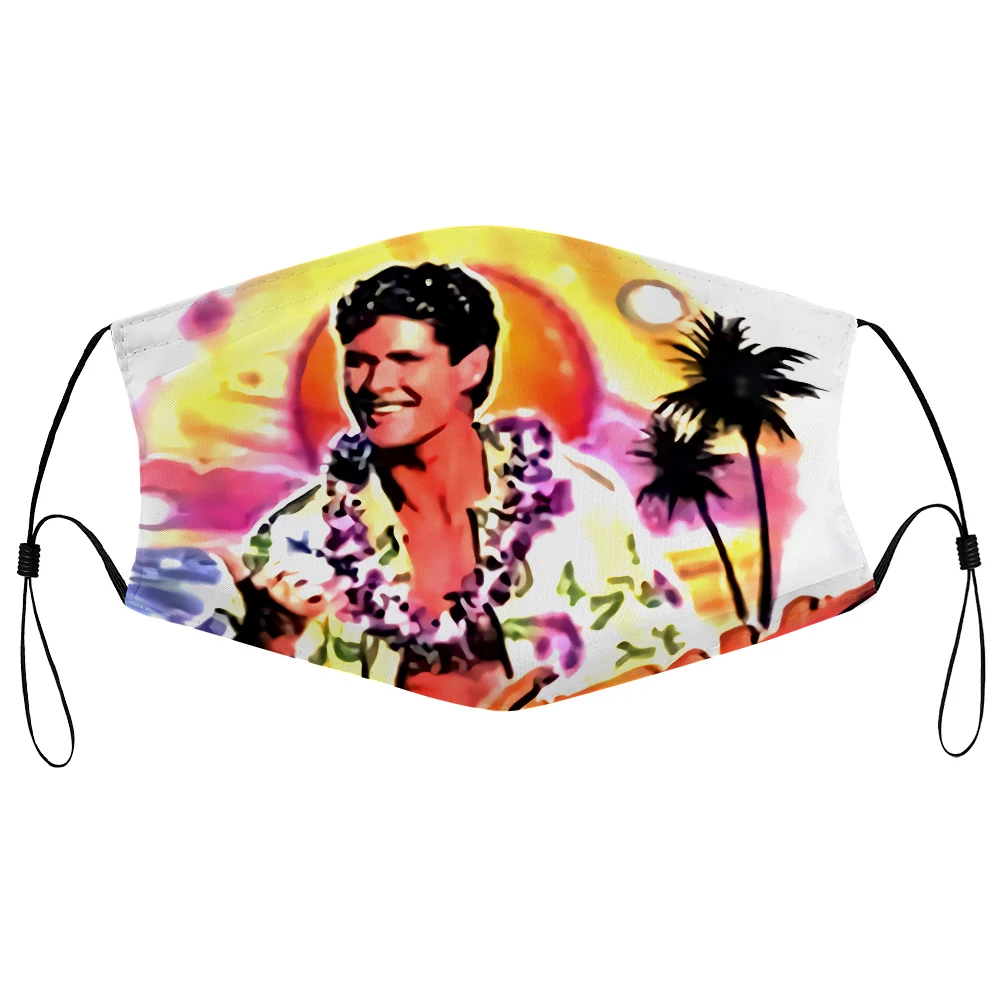 Пылезащитная маска с фильтром 1990s Baywatch TV Show Mitch Airbrushed фото для взрослых David Hasselhoff