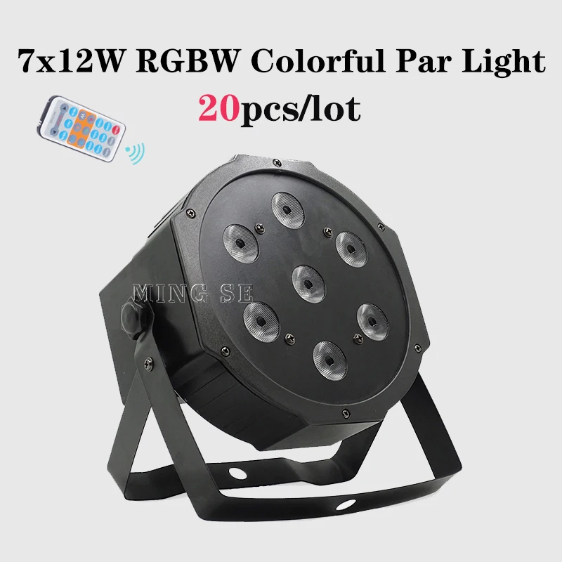 20 шт./лот 12 Вт светодиодные лампы 7x10 RGBW 4 в 1 плоский светодиодный прожектор dmx512 для