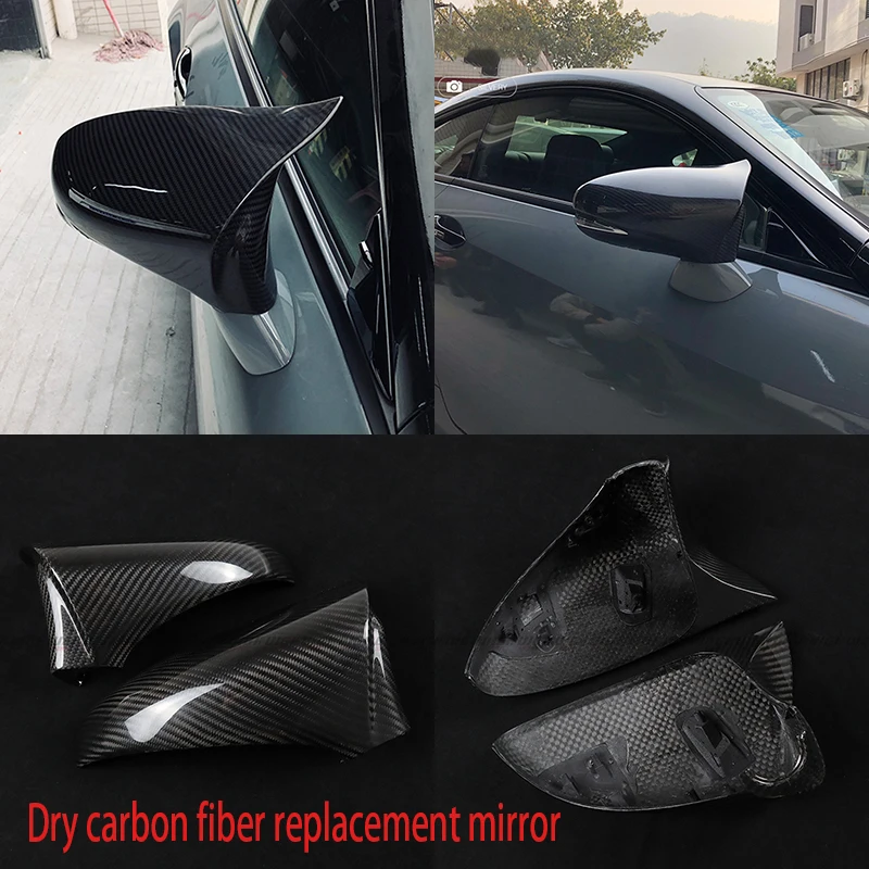 

Dry Carbon Fiber Replace Car Ox Horn Side Rear View Mirror Cap Shell Cover Trim For Lexus ES GS IS CT LS RC 200t 300 350 F SPORT