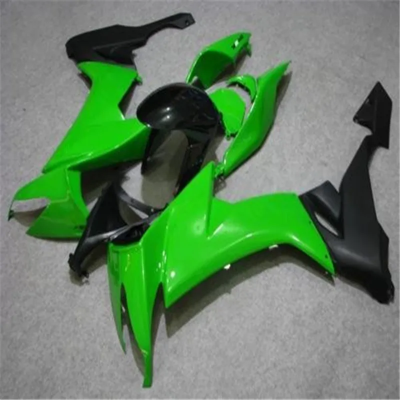 Бесплатная настроить обтекатель наборы для Kawasaki ZX-10R 2008 2009 2010 цвета: зеленый