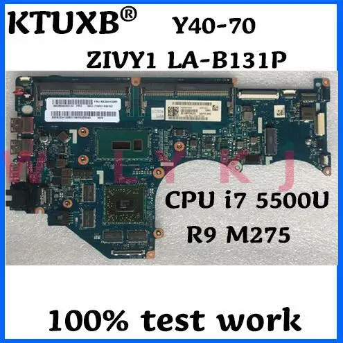 KTUXB ZIVY1 LA-B131P motherboard for Lenovo Y40-80 notebook CPU i7 5500U R9 M275 2G DDR3 100% test work | Компьютеры и офис