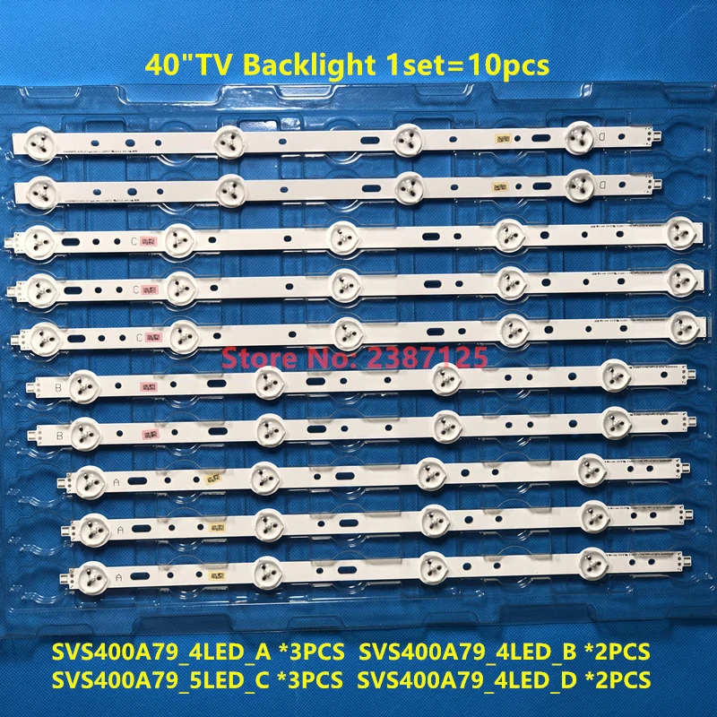 Светодиодная подсветка 4/5 ламп для Samsung 40 дюймов TV10S SVS400A73 40D1333B 40L1333B 40PFL3208T LTA400HM23