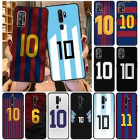 number 10 football bag fundas case for oppo a52 a53 silicone soft tpu black cover for oppo a9 2020 luxury shockproof shell coque