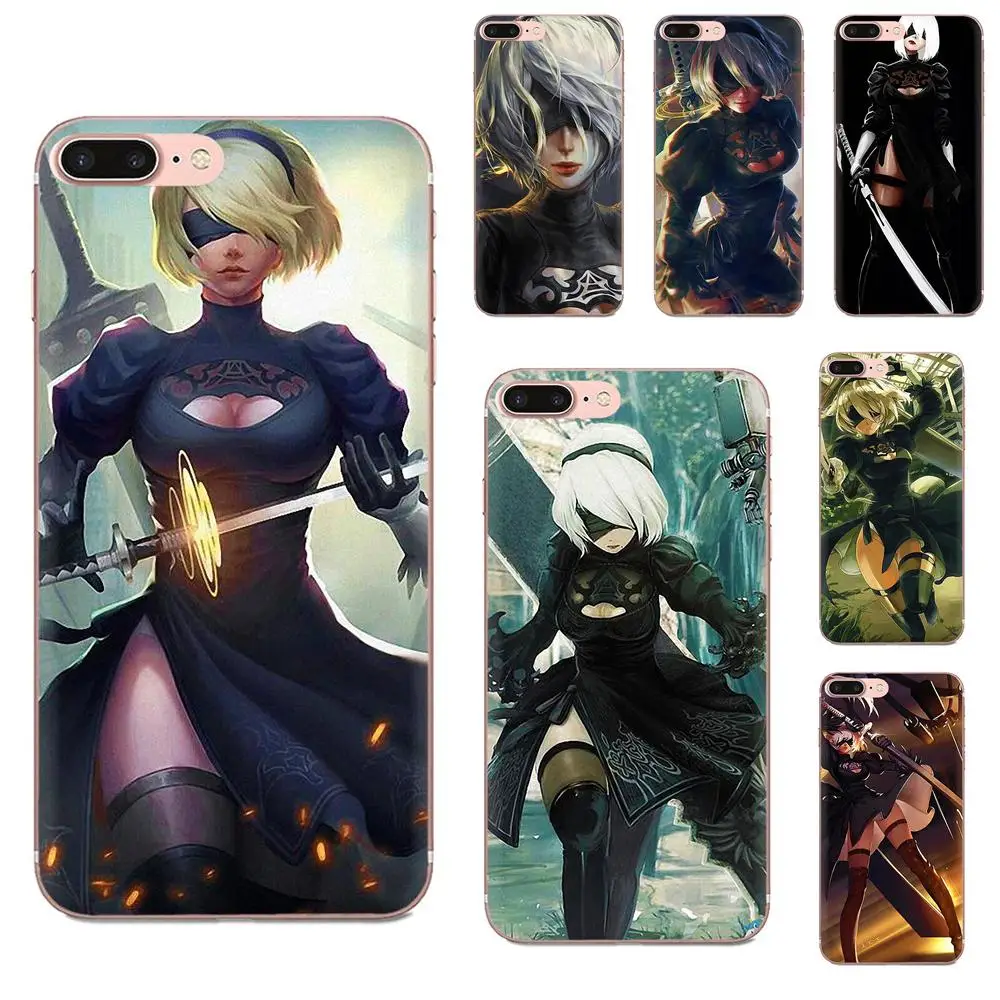 Nier Automata противоударные Чехлы для задней панели Xiaomi Redmi Note 2 3 3S 4 4A 4X 5 5A 6 6A Pro