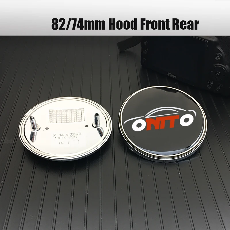

Car Hood Front Rear Trunk Logo Auto Badge emblem for E46 E39 E38 E90 E60 Z3 Z4 X3 X5 X6 Car-styling 2pcs 82mm/74mm Label