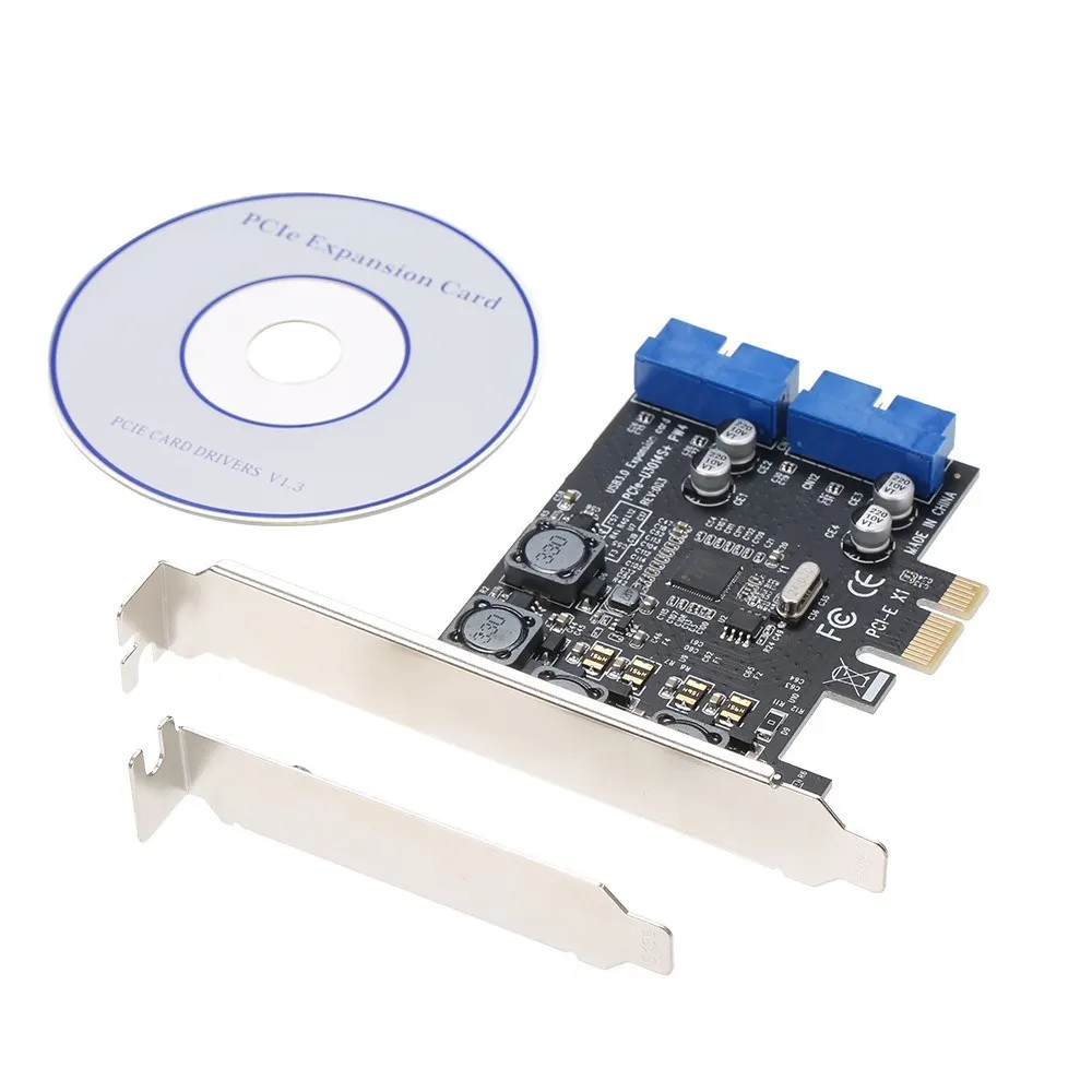 Супер Скоростной PCI Express для двойной 20 Pin USB 3 0 Карты Контроллера PCI-E X1 до 2 портов