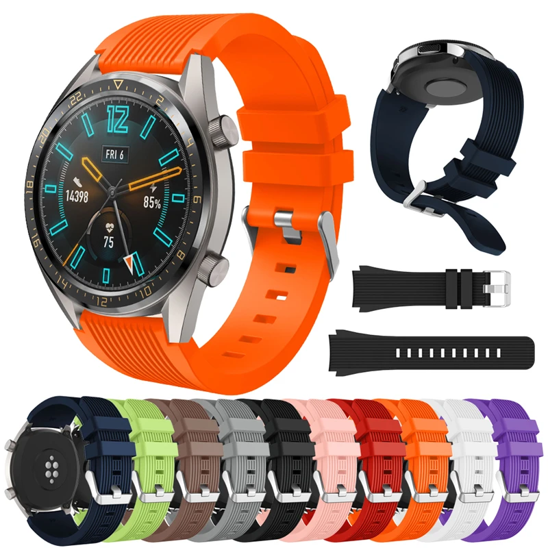 

20mm 22mm Soft Silicone Strap for Huawei watch GT 2 / 2e Smart Watch Bracelet for Honor Magic Watch 2 42MM 46MM Watchband