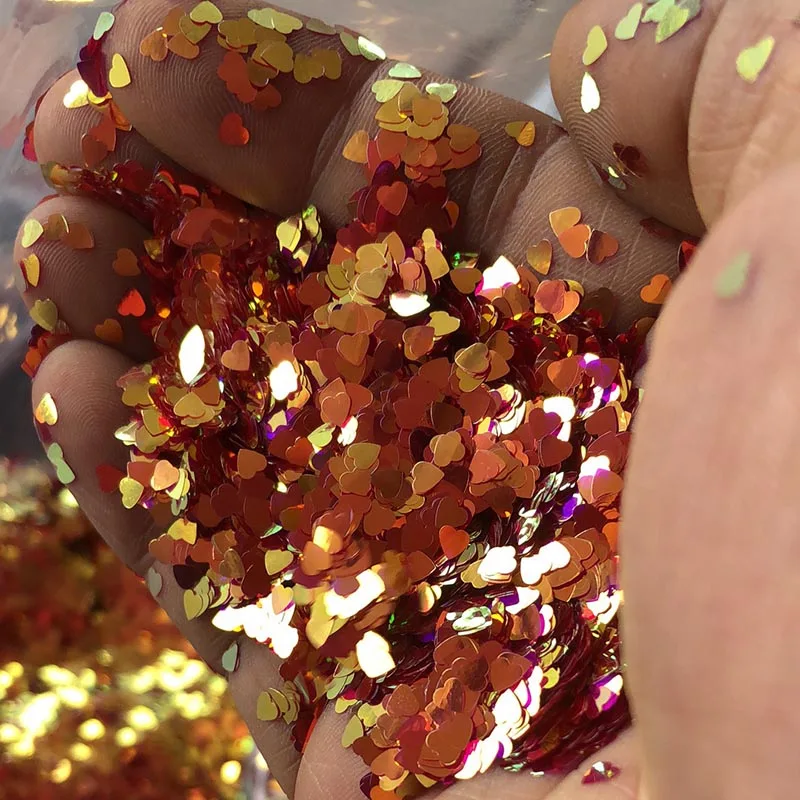 

1 пакет зеркальный Хамелеон Блестящий сердечко 3 мм ультратонкие блестки 500 г для дизайна ногтей украшение для тела лица краска для ногтей гель для самостоятельного украшения