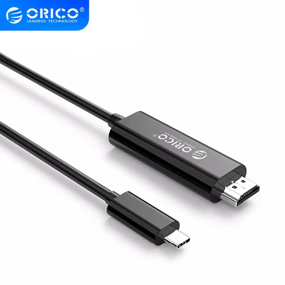 Кабель USB C к HDMI ORICO кабель 4K 1080P 3D Type для Samsung S8 S9 Hawei 10 P20 HD ТВ игр адаптер MacBook C|Кабели