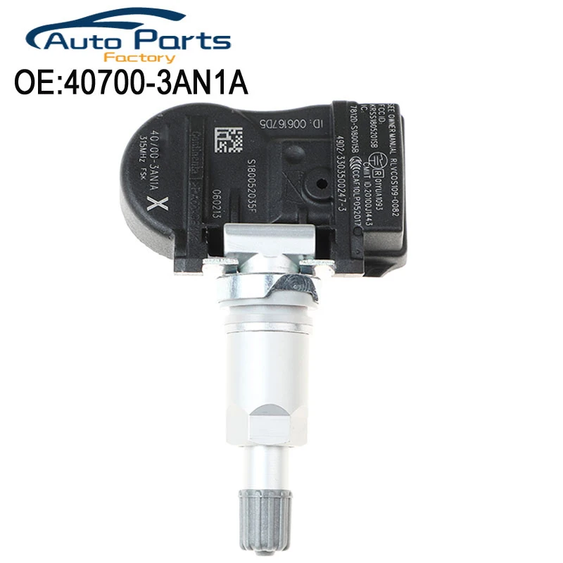 Новый датчик давления в шинах TPMS для Nissan Juke Cube Versa Leaf Sentra 40700-3AN1A 407003AN1A 315 МГц