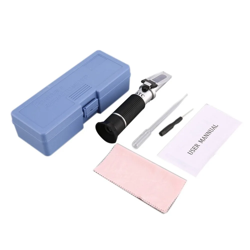 

Handheld Refractometer Brix 0~32% Wort SG 1.000~1.130sg Concentration Optical Beer Content Meter Mini ATC Measuring Tester