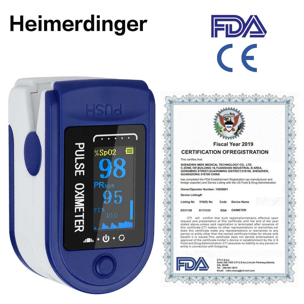 Монитор уровня кислорода в крови Пальчиковый пульсоксиметр - Цена: 2172.67