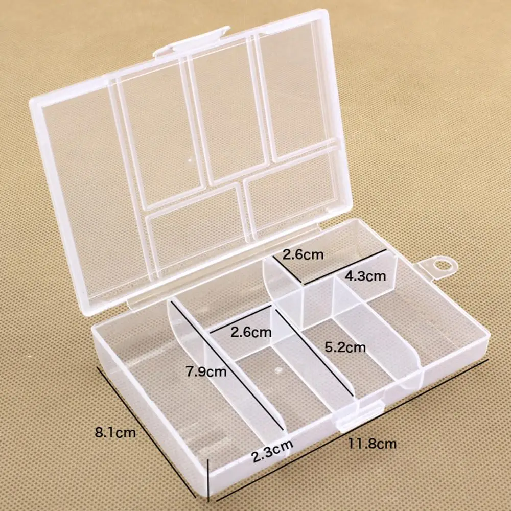 6 сетки отделения Пластик прозрачный драгоценностей ювелирных изделий из бисера