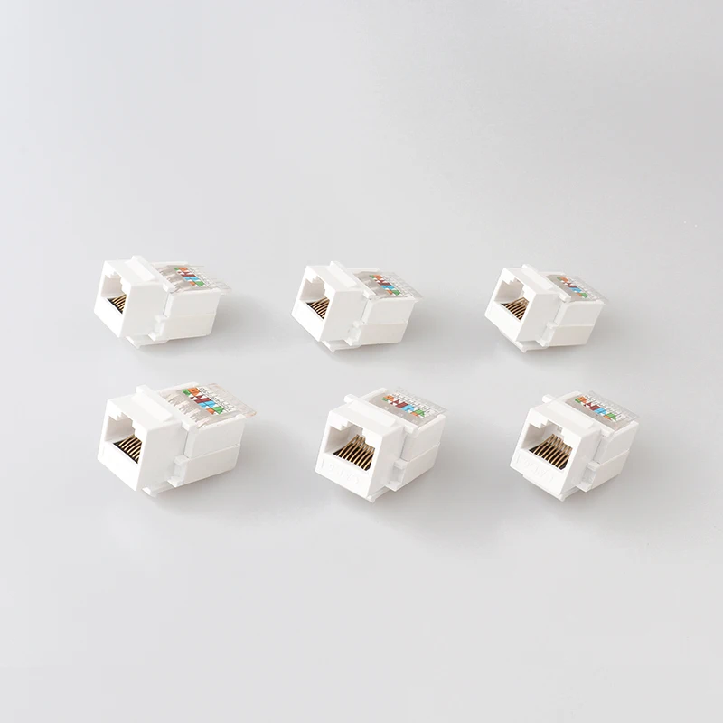 8P8C RJ45 Cat5e Cat6 UTP кабельный разъем адаптер для настенной пластины без инструментов 90