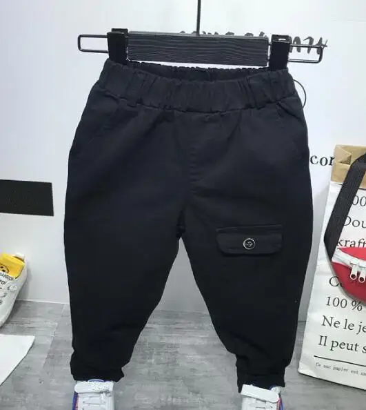 pants Спортивный костюм для мальчиков, детская одежда, детская одежда, спортивный костюм для мальчиков, джинсовая куртка+ толстовка+ штаны, комплект одежды из 3 предметов для мальчиков - Цвет: pants