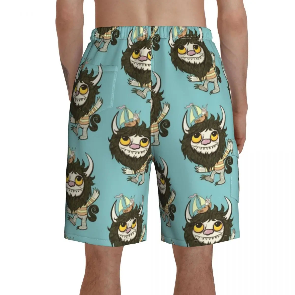 

Monster Board Shorts Funny Bathing Swimming Trunks Polyester Men Swim Trunks