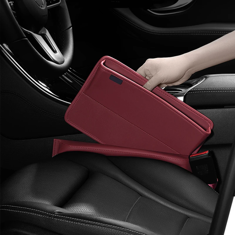 leather car seat gap slot storage box drop stop plug filler crevice phone holder organizer interior decoration accessories free global shipping