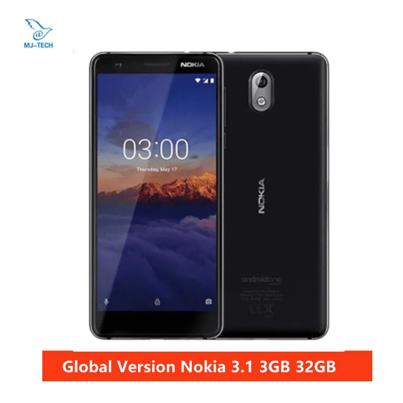 Смартфон Nokia 3 1 с 5 2 дюймовым дисплеем восьмиядерным процессором MT6750 ОЗУ ГБ ПЗУ 32