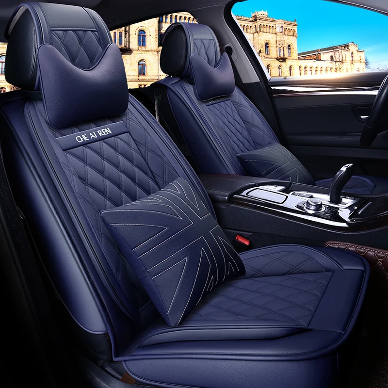 Чехлы из экокожи на автомобильные сиденья полное покрытие для Mazda2 demio axrla mazda3 atenza