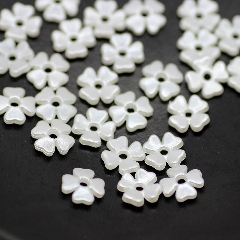 

Hot Imitation Shell Flower Pendant Beige Osmanthus Petal Loose Beads For Handmade DIY Accessories