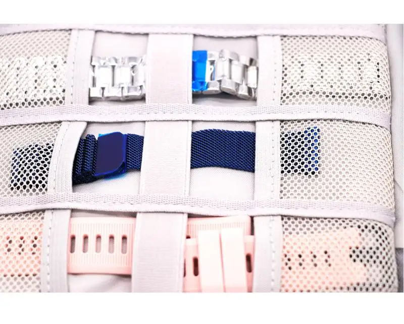 

Double-layer Watch Band Storage Bag Wear Resistance Nylon Strap Organizer Portable Case Anti Scratch Zipper Protective bags L/XL