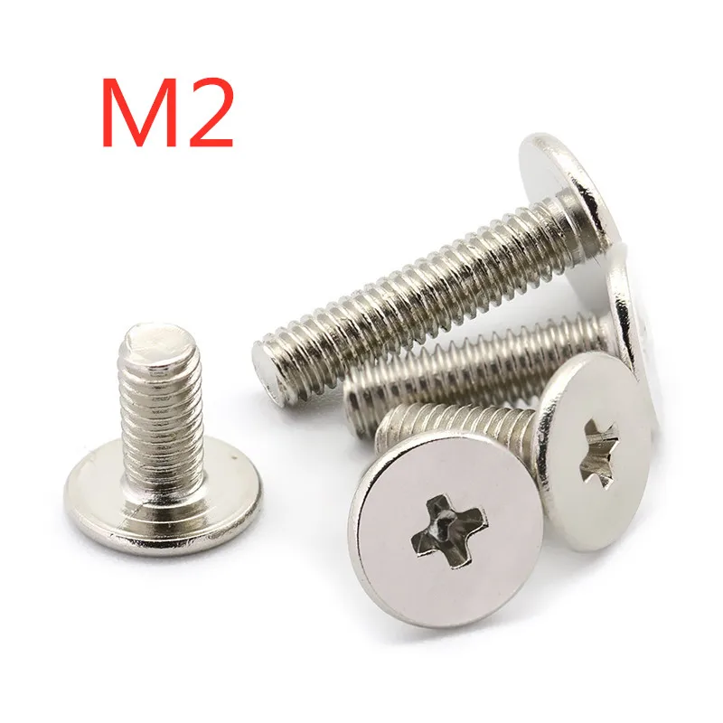 M2 * 1 5/2/2.5/3/3.5/4/5/6/8/10/12 плоская тонкая головка Крестовая Машина Винтовая винты с