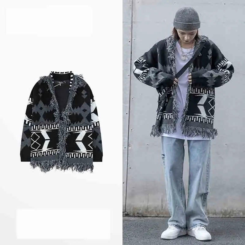 

2020 new Japanese lazy wind sweater men and women wide loose shirt new street retro whisker sweater MY391