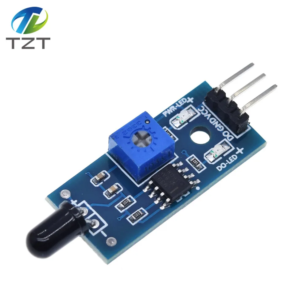 LM393 4 Pin ИК датчик обнаружения пламени модуль пожарный Детектор инфракрасный модуль приемника для arduino Diy Kit