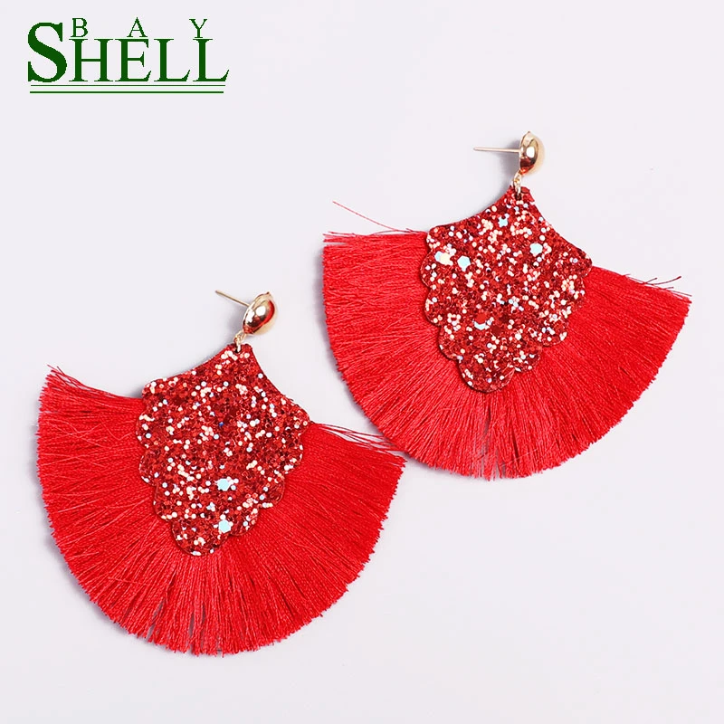 Длинные серьги подвески в виде ракушек и подвесок для женщин богемные большие