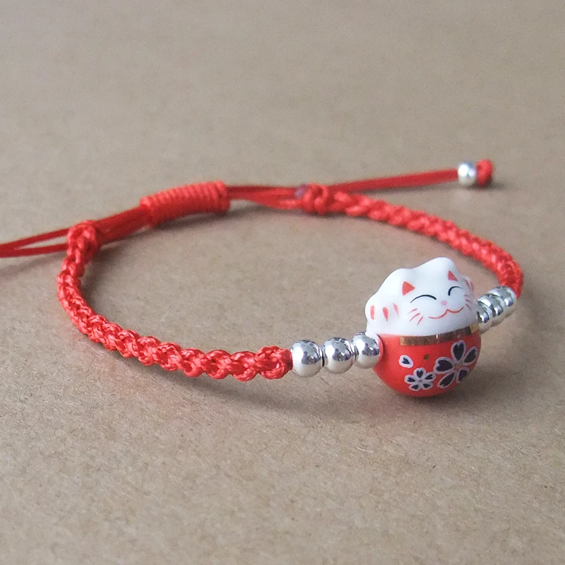 Браслет ручной работы из серебра 925 пробы с изображением милого счастливого