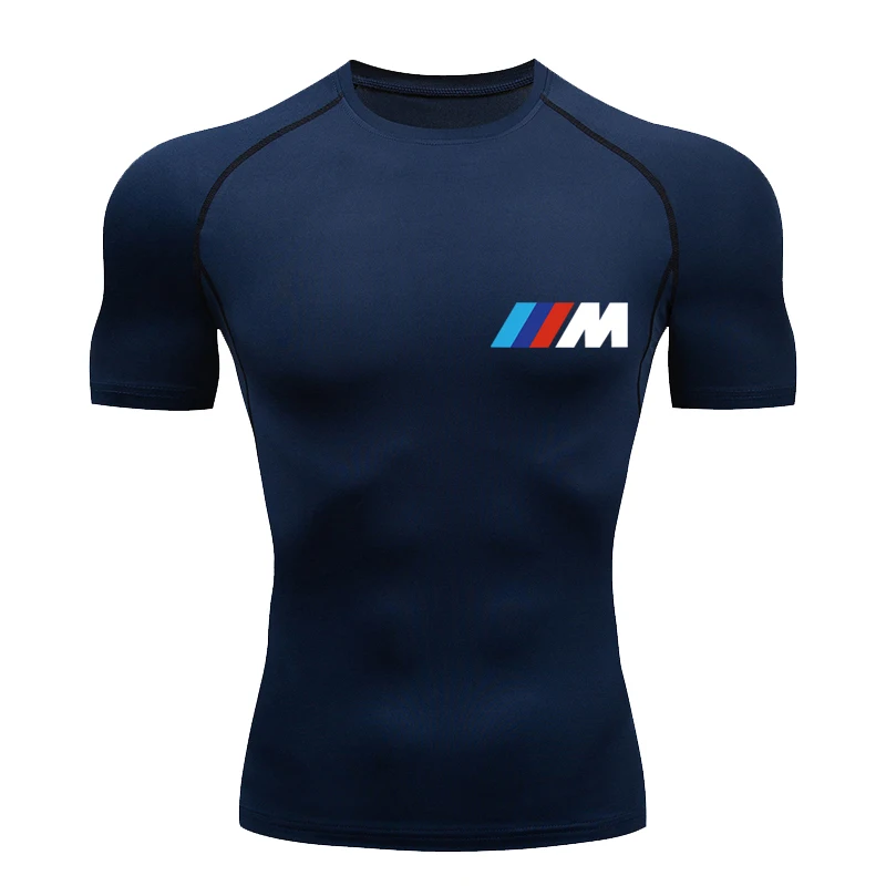 

Men's Gym Fitness Training Clothes Exercise Jogging Sportswear Running Tight Compression Sportswear Men's O-Neck Solid Color Top