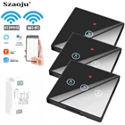 Беспроводной настенный сенсорный выключатель Szaoju, 433 МГц, Wi-Fi передатчик, реле, модуль прерывания Светильник лампы Google Home Alexa