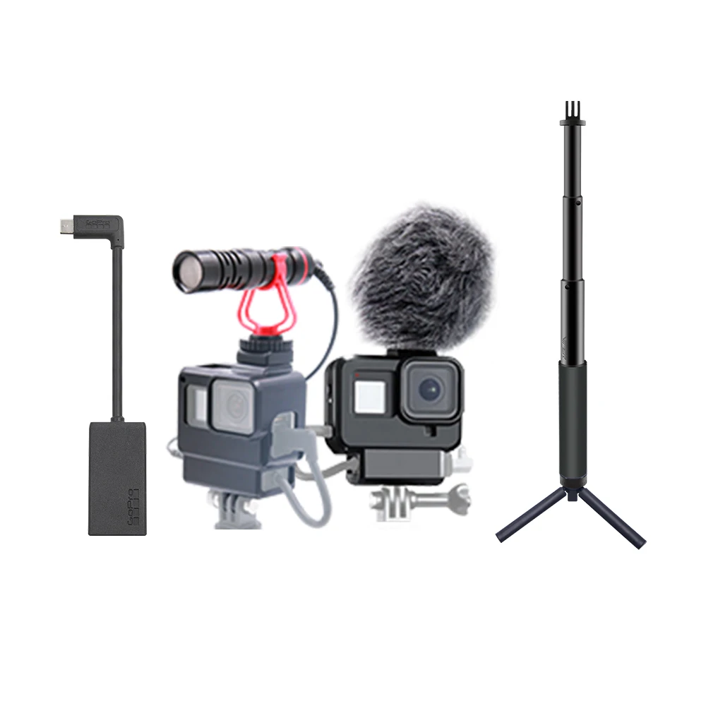 GoPro Pro 3 5 мм Mic адаптер для HERO 8 7 6 Black Hero Session AAMIC-001 Go официальный оригинальный