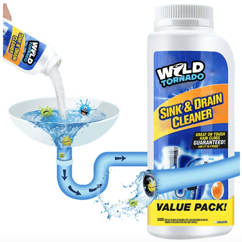 

Powerful Pipe Dredging Agent Cleans The Toilet Blockage Hair Food Dissolves for Toilet Bathroom Pipe Food Residue Dredge