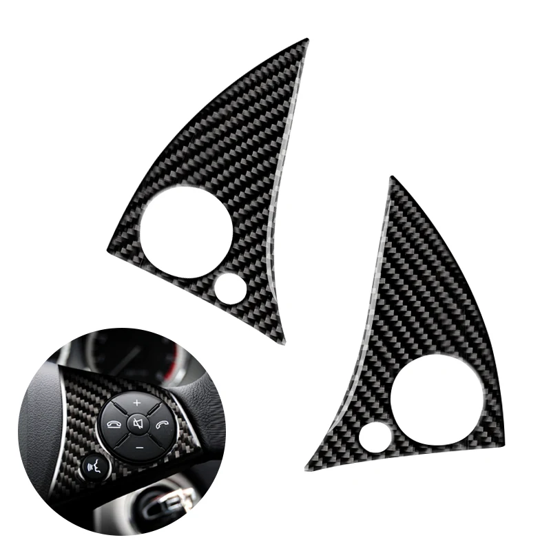 

For Mercedes Benz C Class W204 2007 2008 2009 2010 Car Interior Steering Wheel Panel Switch Button Carbon Fiber Cover Decor